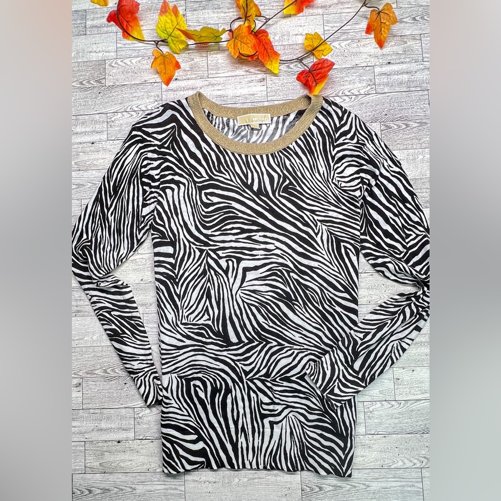 Michael Kors zebra print long sleeve
